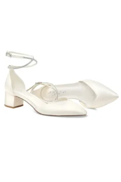 Spitze Brautschuhe – Inez Ivory Satin | G.Westerleigh