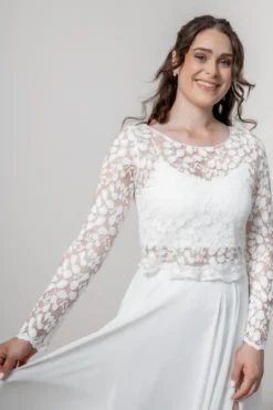 Spitzentop aus Botanik-Spitze für die Hochzeit – Norine noni