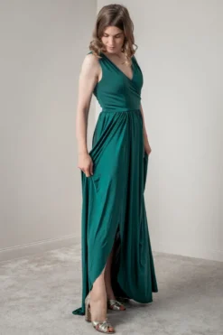 Tiefgrünes Brautjungfernkleid | Eliza & Ethan
