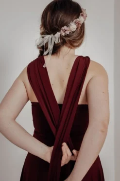 Tube-Top in Weinrot – Long Jersey Bandeau Bordeaux Twobirds